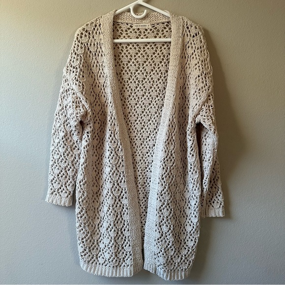 moon & madison Tops - Moon and Madison crochet knit midi boho cardigan